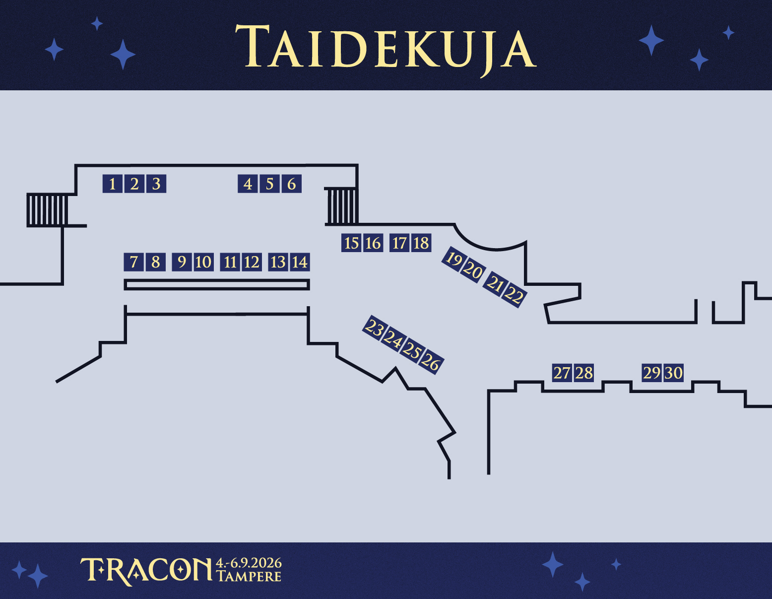 Taidekujan 2026 kartta